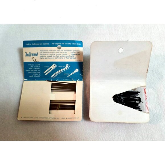 Lot of vintage hair styling tools - pins clips - metal celluloid plastic wave - Picture 3 of 7